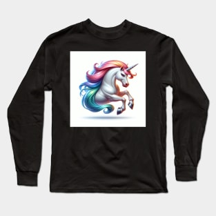 Unicorn Study - Fantasy AI Long Sleeve T-Shirt